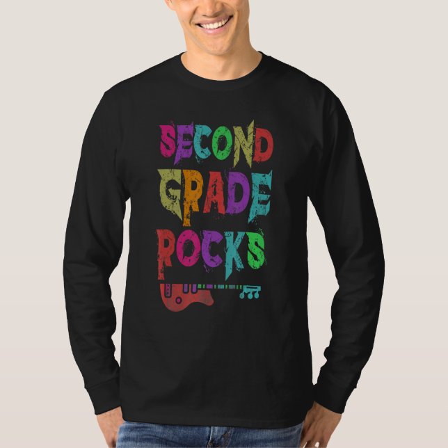 T-shirt 2nd Grade Rocks Student Teacher Rocking Third Grad (Devant)