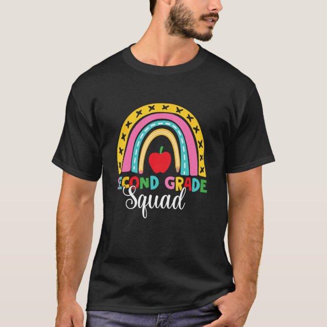 T-shirt 2nd Grade Squad Back To School Rainbow Teachers 1 (Devant)