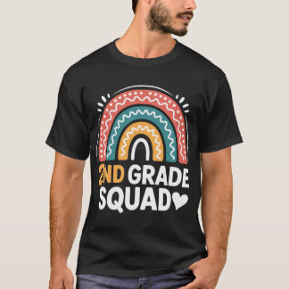 T-shirt 2nd Grade Squad Backo School Second Gradeeacher Gi