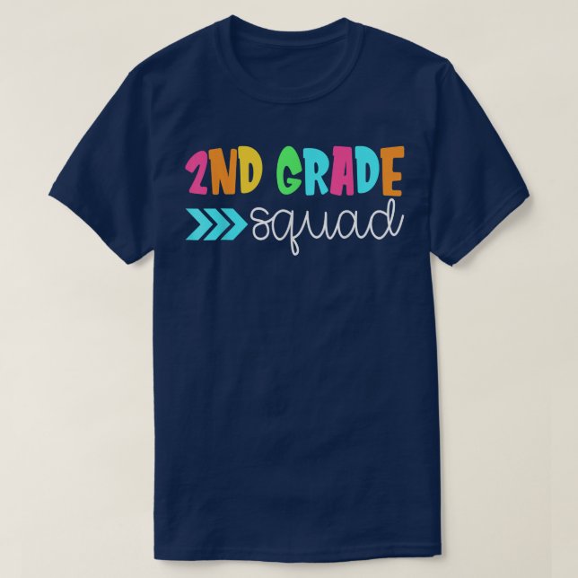 T-shirt 2nd Grade Squad Second Grade Back To School Teache (Design devant)