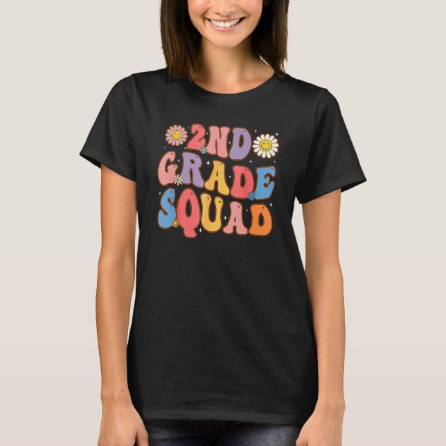 T-shirt 2nd Grade Squad Second Teacher Student Team Back T (Devant)