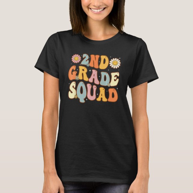 T-shirt 2nd Grade Squad Second Teacher Student Team Back T (Devant)