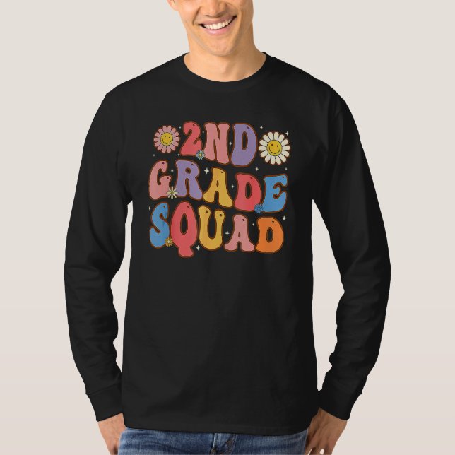 T-shirt 2nd Grade Squad Second Teacher Student Team Back T (Devant)