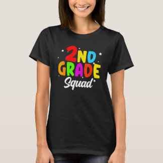 T-shirt 2nd Grade Squad Second Teacher Student Team Back T