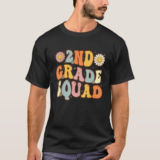 T-shirt 2nd Grade Squad Second Teacher Student Team Back T (Devant)