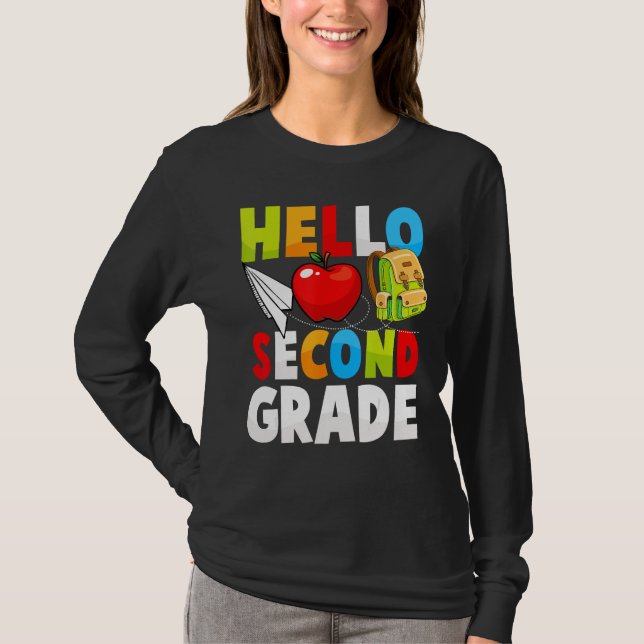 T-shirt 2nd grade teacher back to school for women kids st (Devant)