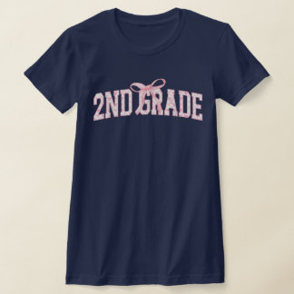 T-shirt 2nd Grade Teacher Pencil Coquette Bow