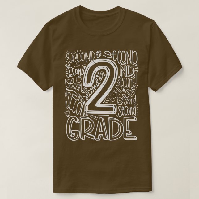T-shirt 2nd Grade Typography Team Second Grade Back To Sch (Design devant)