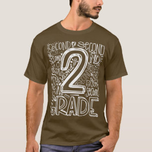 T-shirt 2nd Grade Typography Team Second Grade Back To Sch