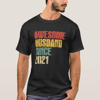 T-shirt 2nd Wedding Anniversary for Him Awesome Husband Si