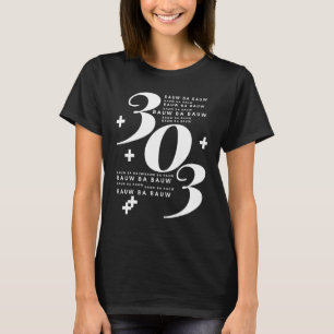 T-shirt 303 Bauw Ba Bauw. Le Son De La Synthe Analogique