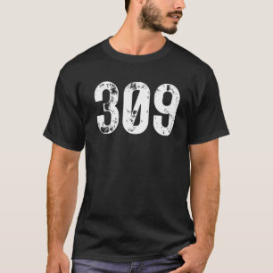 T-shirt 309 Indicatif régional Peoria IL Téléphone mobile