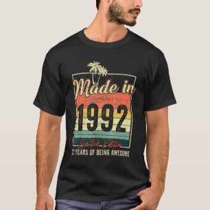 T-shirt 30 Anniversaire Fabriqué En 1992 30 Année D'Être I