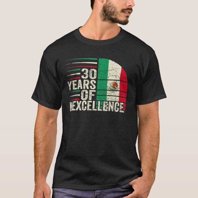 T-shirt 30 Anniversaire Mexicain 30E Anniversaire Pun Vin (Devant)