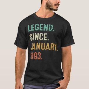 T-shirt 30 ans 30e anniversaire Hommes légende depuis Janv