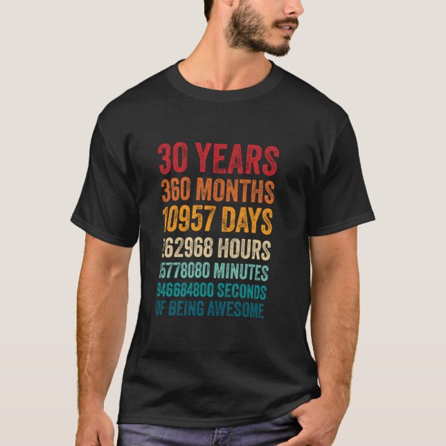 T-shirt 30 Ans 360 Mois D'Être Étonnant 30e Anniversaire (Devant)