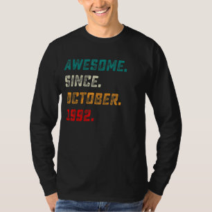 T-shirt 30 Ans Awesome depuis Octobre 1992 30e Naissance