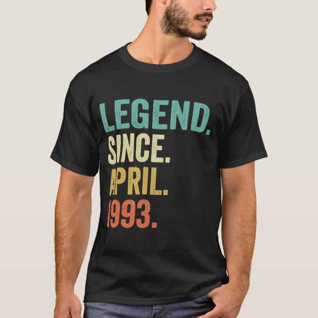 T-shirt 30 ans de légende depuis avril 1993 30e anniversai (Devant)