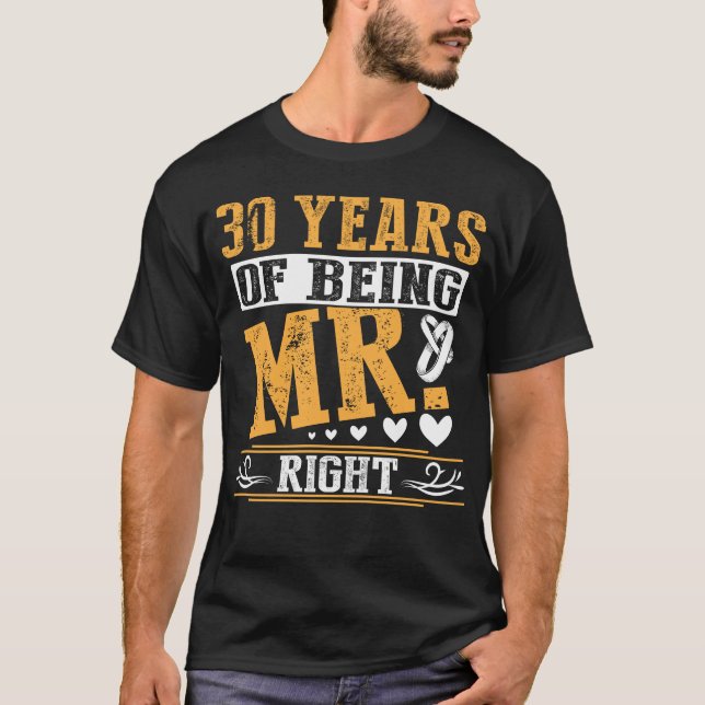 T-shirt 30 Ans De M. Right Anniversaire (Devant)