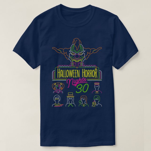 T-shirt 30 ans de nuits d'horreur d'Halloween (Design devant)
