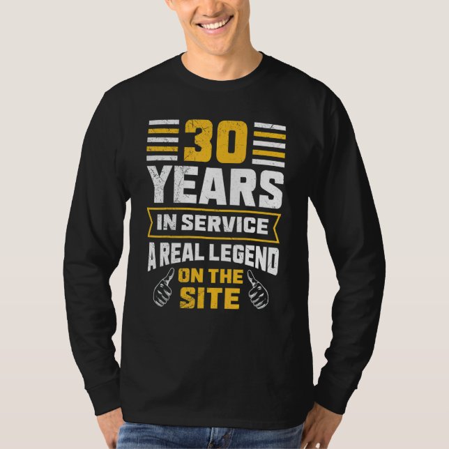 T-shirt 30 Ans De Service 30 Ans De Travail (Devant)