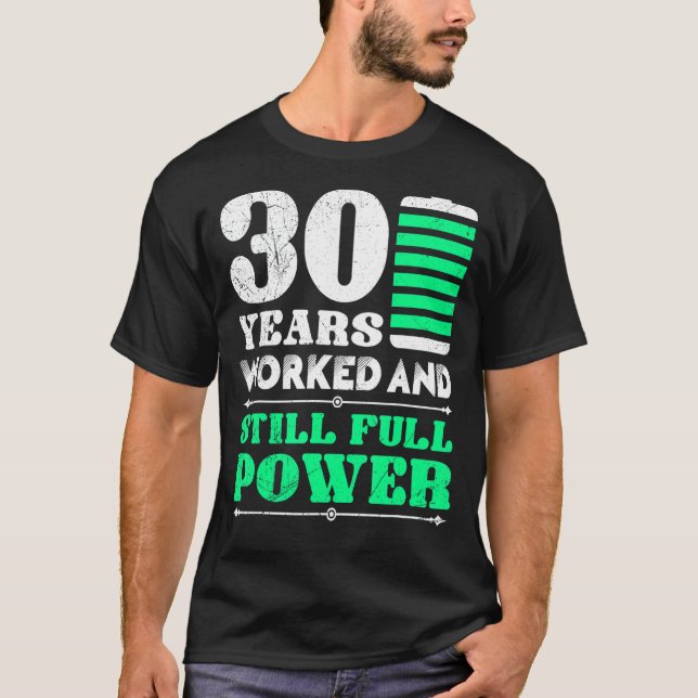 T-shirt 30 Ans De Travail 30 Ans De Service (Devant)