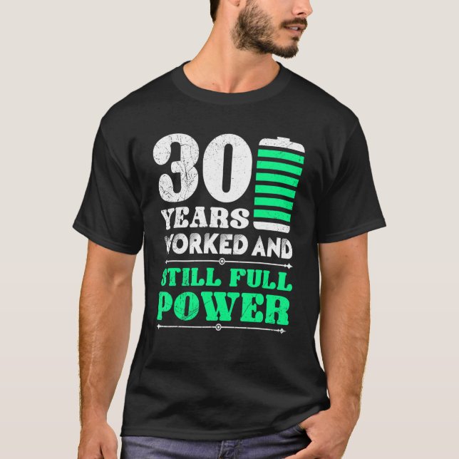 T-shirt 30 Ans De Travail 30 Ans De Service (Devant)