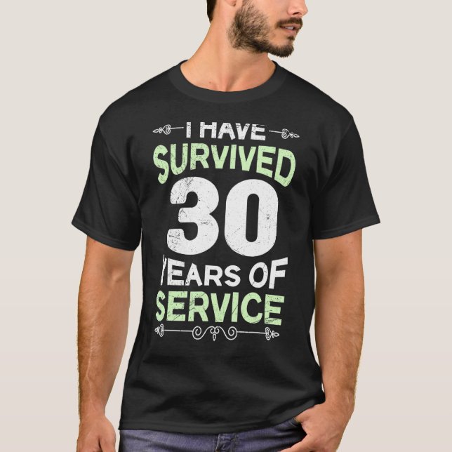 T-shirt 30 Ans De Travail 30 Ans De Service (Devant)