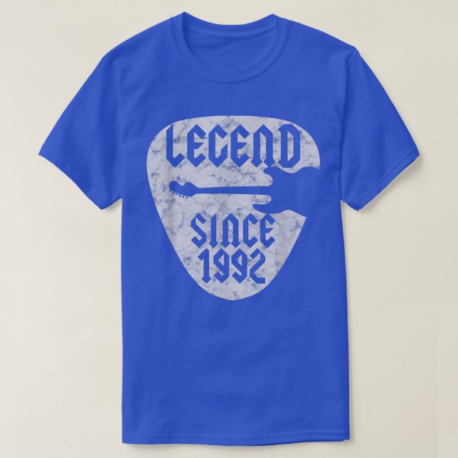 T-shirt 30 ans Guitariste Né en 1992 30e anniversaire B (Design devant)