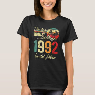 T-shirt 30 ans Vintage août 1992 30e anniversaire