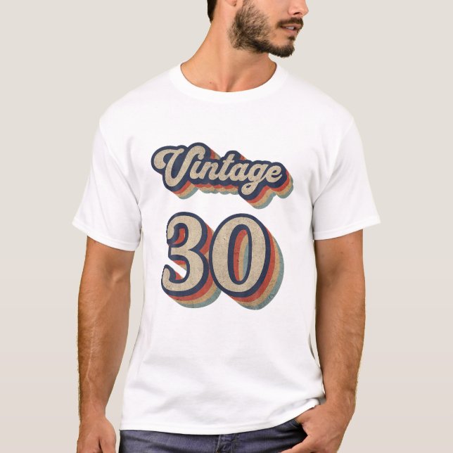 T-shirt 30 ans Vintage Retro (Devant)