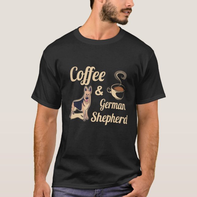 T-shirt 30 Café et Berger Allemand (Devant)