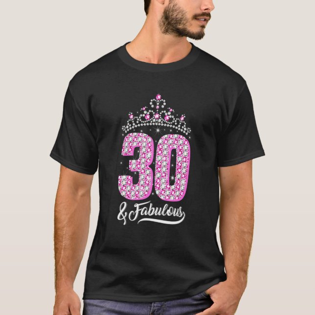 T-shirt 30 et fabuleux 30e anniversaire Diamond Crown Femm (Devant)