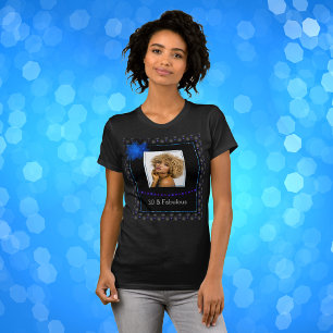 T-shirt 30 et fabuleux Elegant Blue et Black Photo