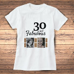 T-shirt 30 et Fabulous Gold Parties scintillant 2 Photo 30<br><div class="desc">30 et Fabulous Gold Parties scintillant 2 Photo T-shirt 30th Birthday. Ajoutez vos photos - vous pouvez utiliser une photo ancienne et nouvelle.</div>