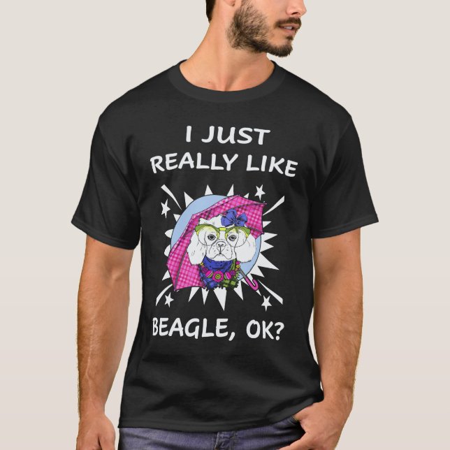 T-shirt 30 J'aime vraiment Beagle (Devant)