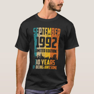 T-shirt 30e anniversaire 30 ans stupéfiant depuis septembr