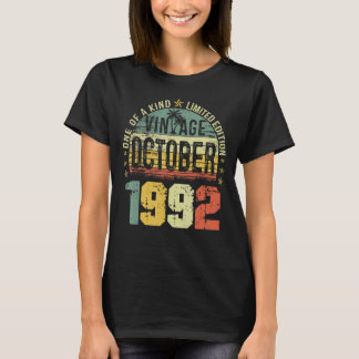 T-shirt 30e anniversaire 30 ans Vintage octobre 1992 Retro