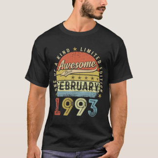 T-shirt 30e anniversaire Awesome depuis février 1993 30 an