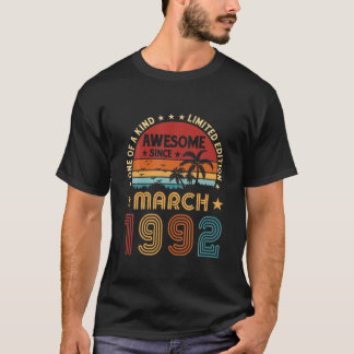 T-shirt 30E Anniversaire Awesome Depuis Mars 1992 Vintage