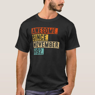 T-shirt 30e anniversaire Awesome depuis novembre 1992 30 a