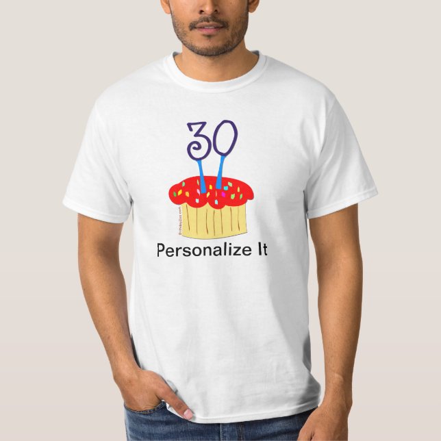 T-shirt 30e anniversaire Cupcake (Devant)
