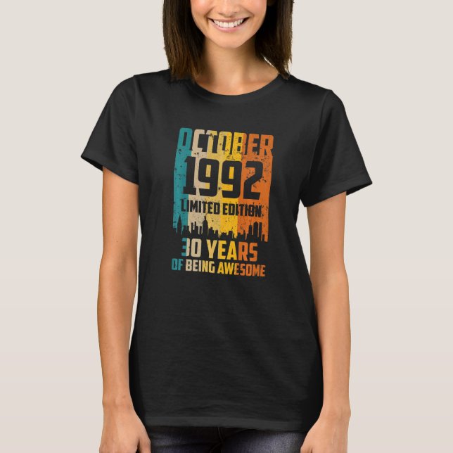T-shirt 30e anniversaire de l'Awesome Since October 1992 (Devant)
