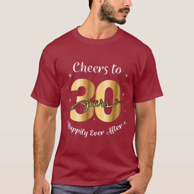 T-shirt 30e anniversaire de Mariage Cadeau pour les couple (Devant)
