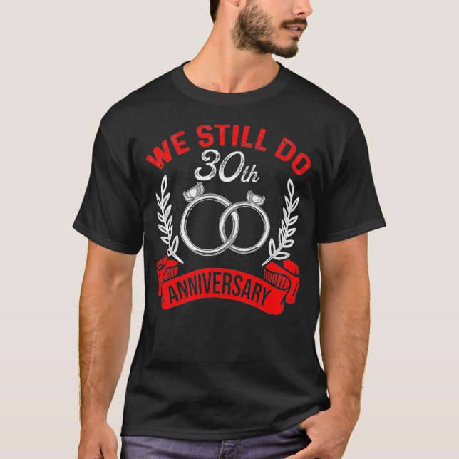 T-shirt 30e anniversaire de Mariage de 30 ans annuel Wi-Fi (Devant)