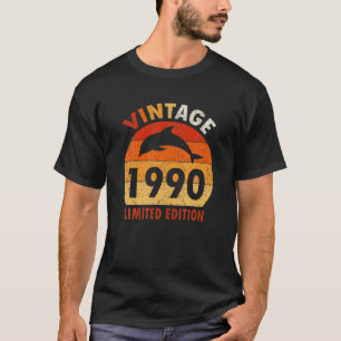 T-shirt 30e anniversaire Dolphin Vintage 1990 Limited Edit