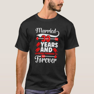 T-shirt 30E Anniversaire Du Mariage Idées Deux Anniversair