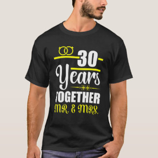 T-shirt 30E Anniversaire Du Mariage Idées Deux Anniversair