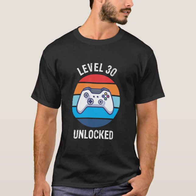 T-shirt 30e anniversaire Gamer Level 30  (Devant)