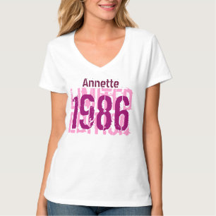T-shirt 30e anniversaire Gift 1986 Limited Edition V65F